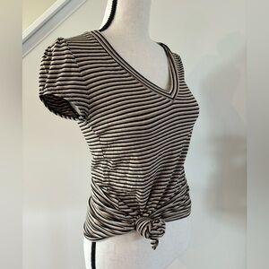 Gently used excellent condition striped v neck